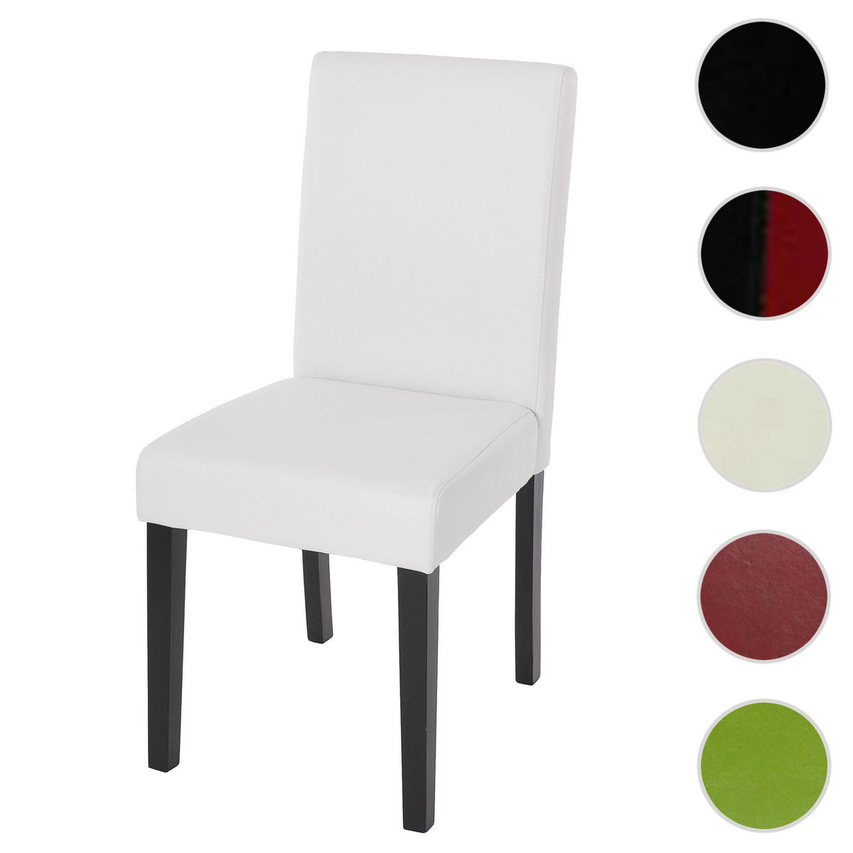 ESSZIMMERSTUHL Weiß, Schwarz - Schwarz/Weiß, Textil (43/90/56cm) - MCW