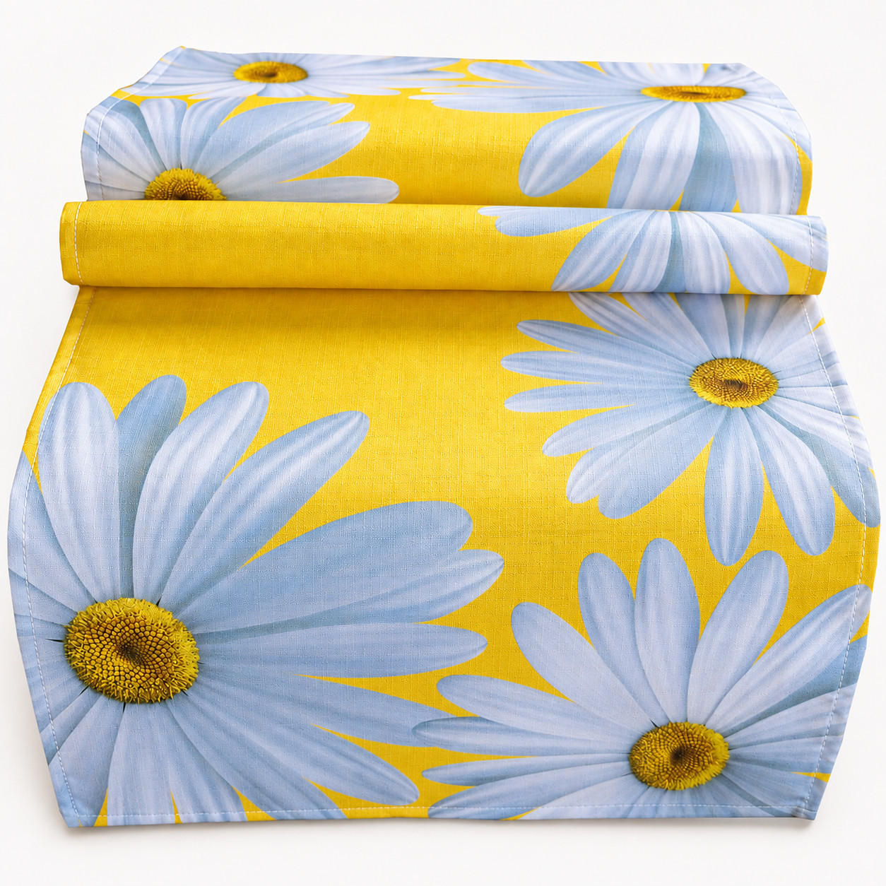 TISCHLÄUFER 40/140 cm Gelb Margeriten Frühling Sommer - Gelb, Textil (40/85cm) - TiborTex