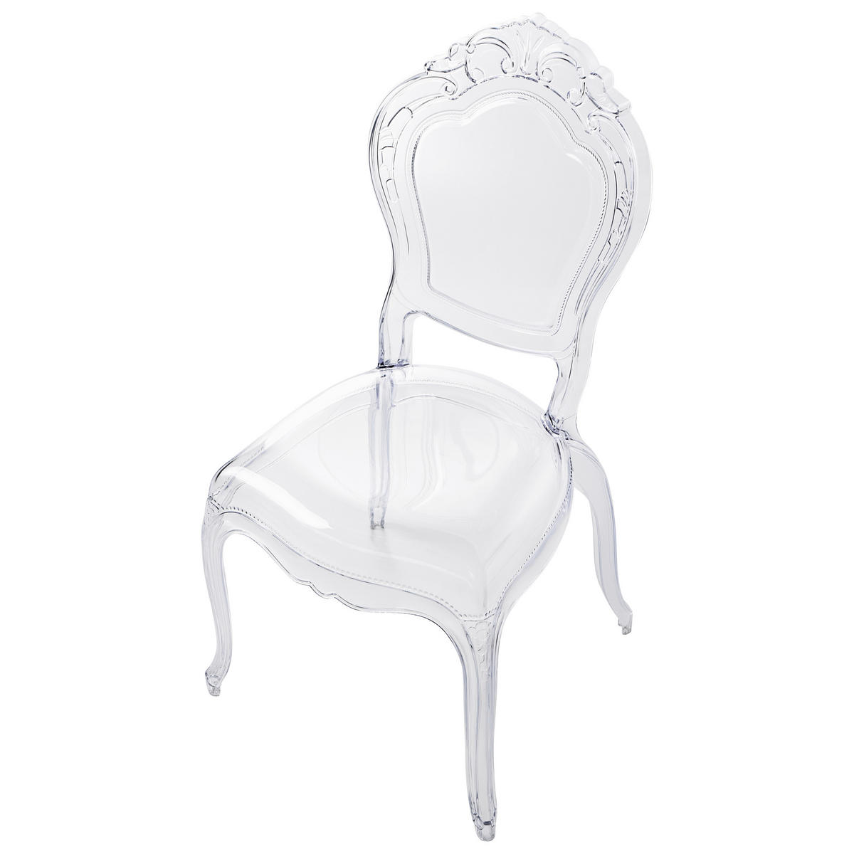 ESSZIMMERSTUHL 2er Set Transparent Vermont - Transparent, Kunststoff (53/97/55cm) - Beliani