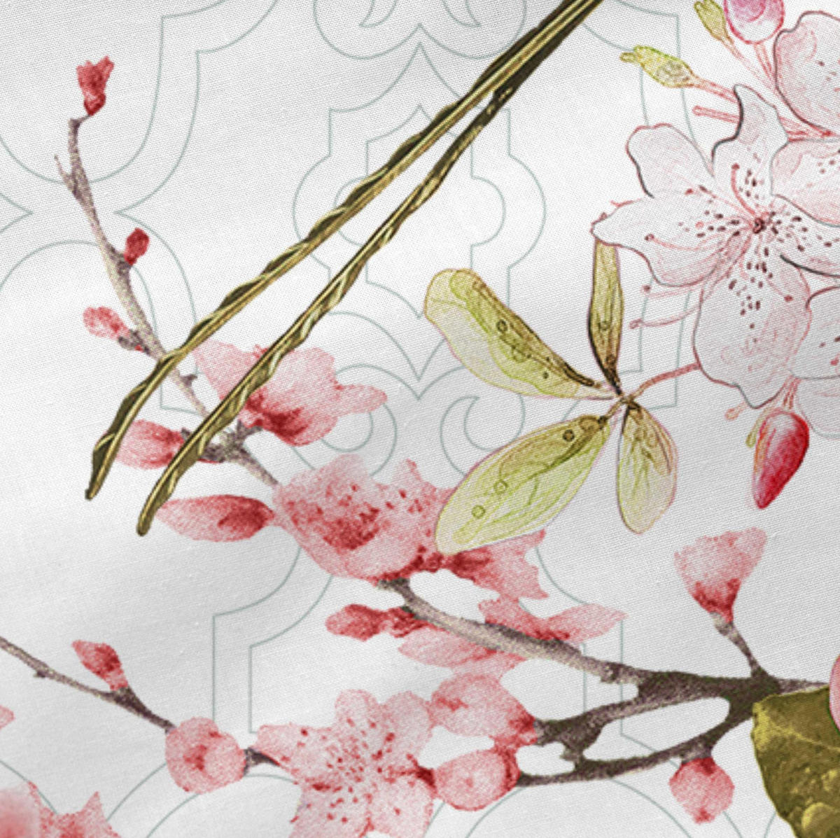 KISSENBEZUG sakura 60x70 cm mehrfarbig - Multicolor, Textil (60/70cm) - Happy Friday