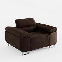 SESSEL VEMO SOLO, in Braun, Velours-Stoff - Dunkelbraun, Textil (135/88/100cm) - Barchello