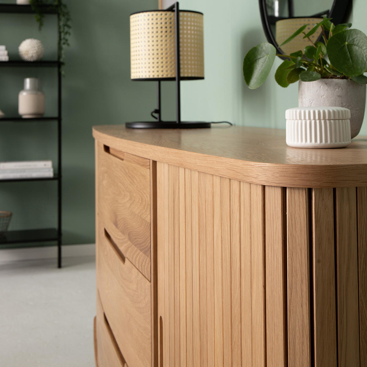 SIDEBOARD - Echtholzfurnier - Eichefarben, Holzwerkstoff (160/85/50cm) - home24