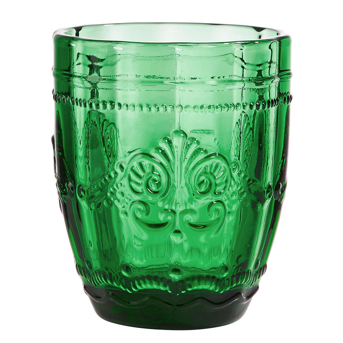TRINKGLÄSER (6er Set) Victorian 250 ml - Dunkelgrün, Glas (0.25L) - Butlers