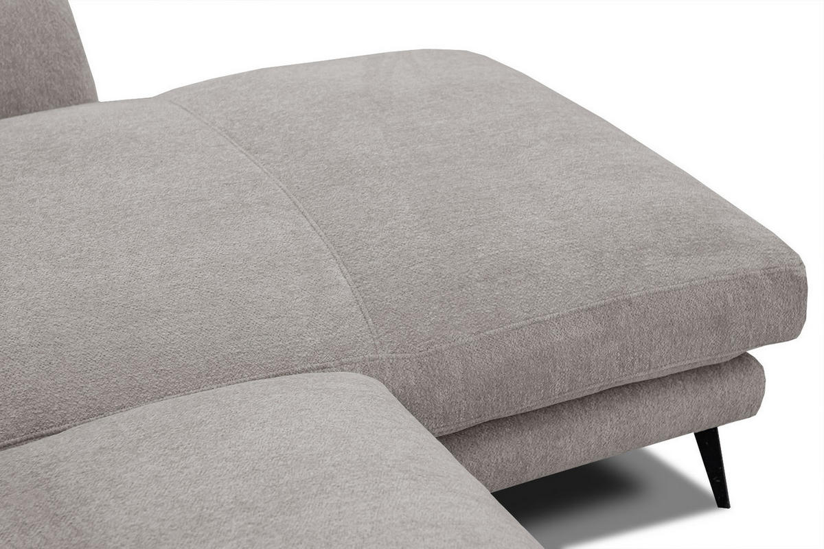 ECKSOFA WINTER 4-Sitzer, taupe - Taupe/Schwarz, Holzwerkstoff/Textil (293/172cm) - Courtois Laville