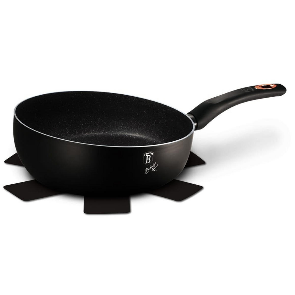 PFANNE Schwarz 26/26/5 cm BH1855 - Schwarz, Metall (26cm) - Berlinger Haus