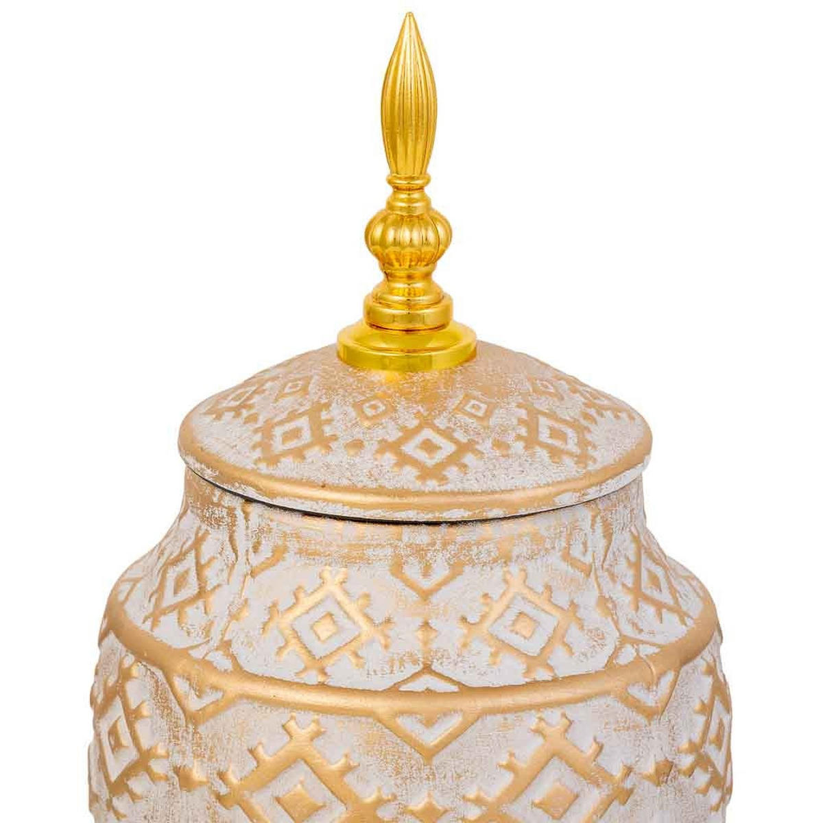 VASE aus Keramik, golden, 15x34cm - Goldfarben, Keramik (34cm) - Wanderlust