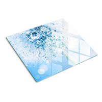 GLASPLATTE 60x52 cm Löwenzahn - Blau, Glas (60/0.4/52cm) - TULUP