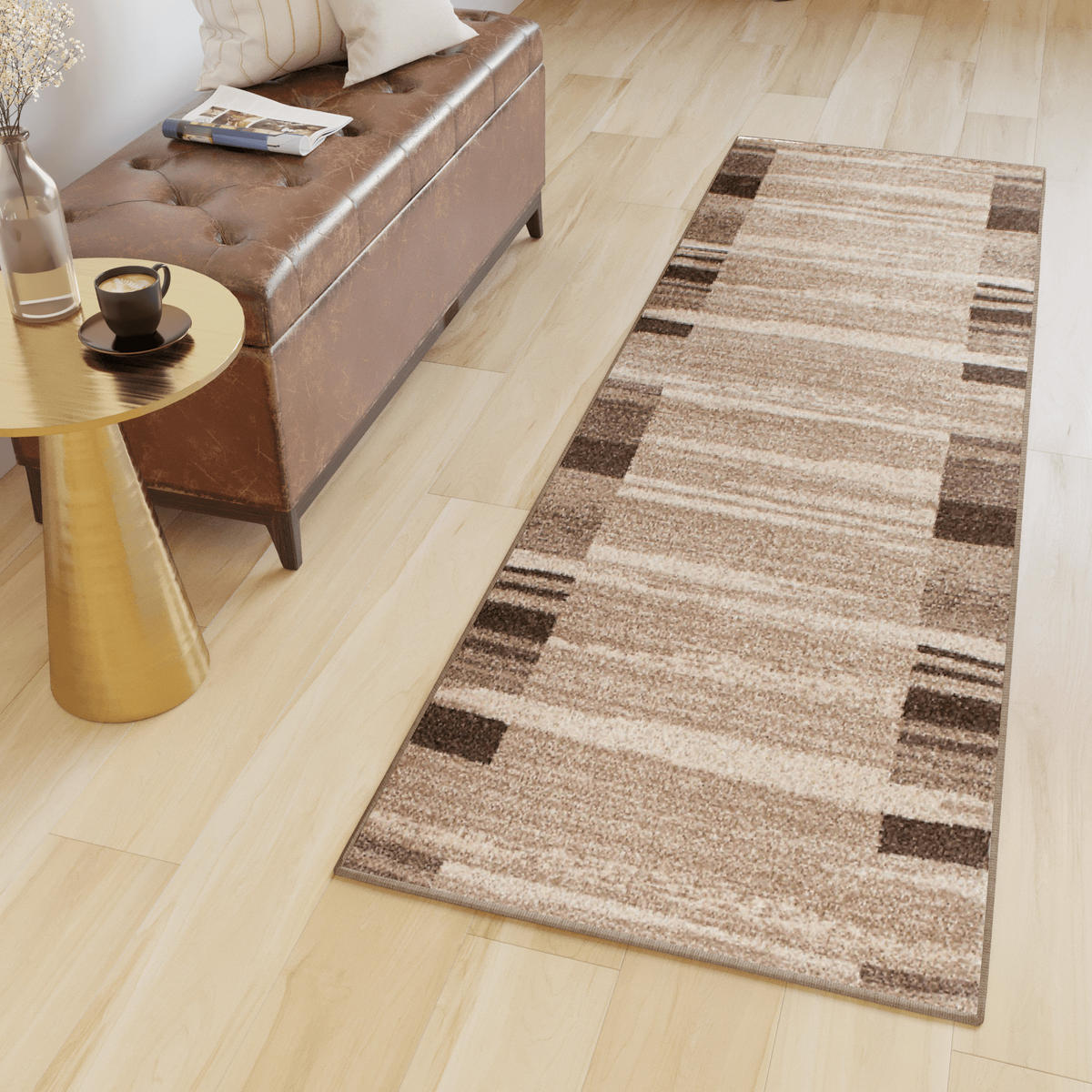 LÄUFER SARI Beige 70/1500 cm - Beige, Textil (70/1500cm) - Tapiso
