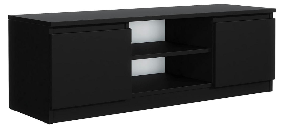TVSCHRANK 120 cm Schwarz 120x39x38,5 cm - Schwarz, Holzwerkstoff (120/39/38.5cm) - Mobelsta