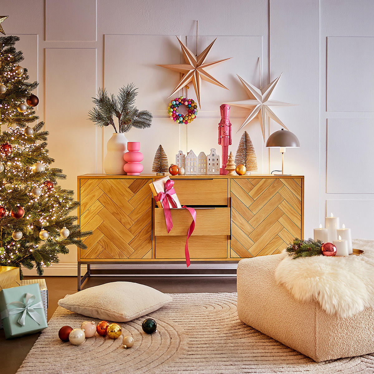 VASE Pink - Pink, Keramik (25cm) - Butlers