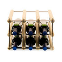 WEINREGAL Vinotega Mod Metal 22,5x32,5x24,5 cm 3x2 Flaschen Massives Kiefernholz Natur - Naturfarben, Holz (32.5/22.5/24.5cm) - PROREGAL