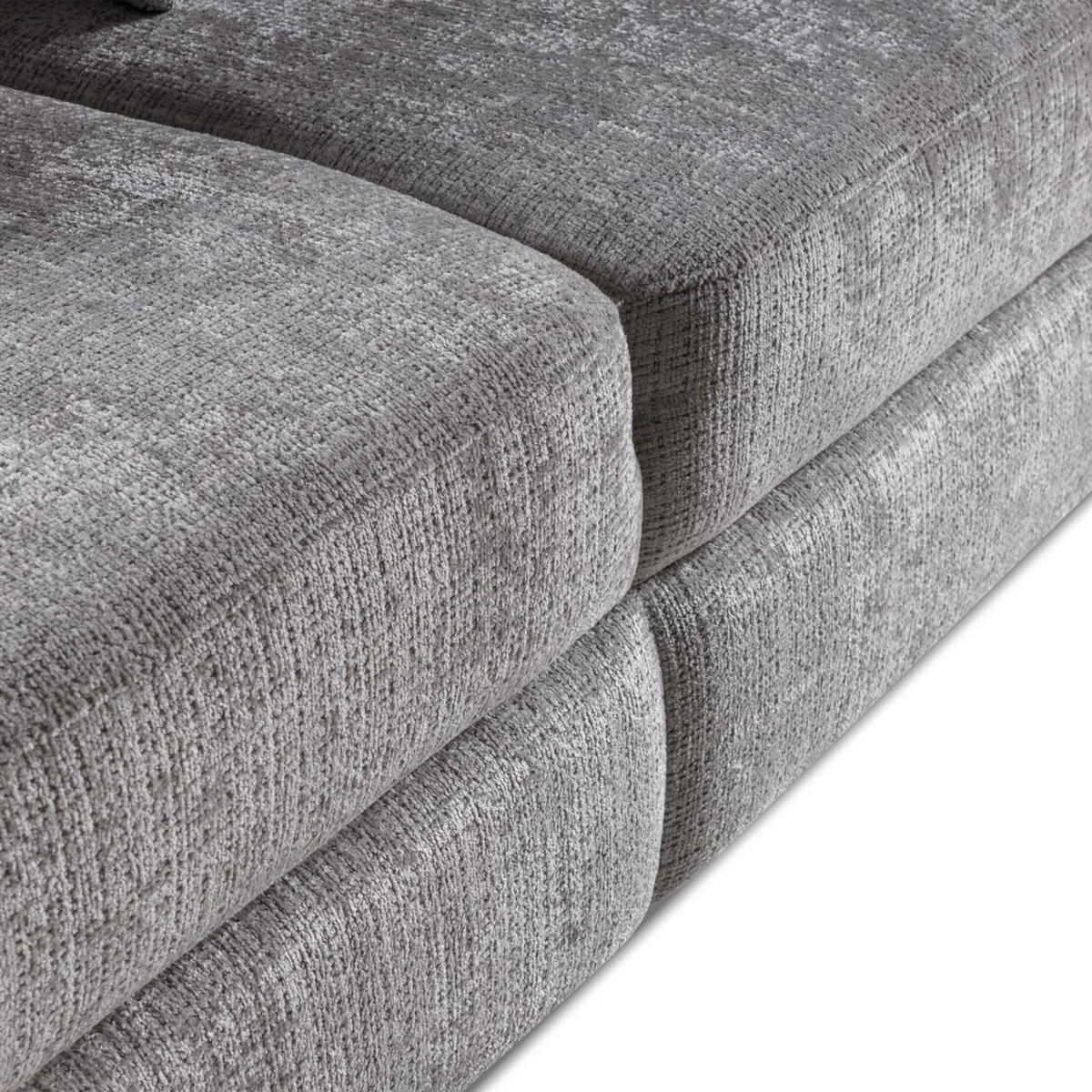 SCHLAFSOFA 3-Sitzer Ravo mit Schlaffunktion, Grau - Schwarz/Grau, Textil (214/93/118cm) - Beautysofa