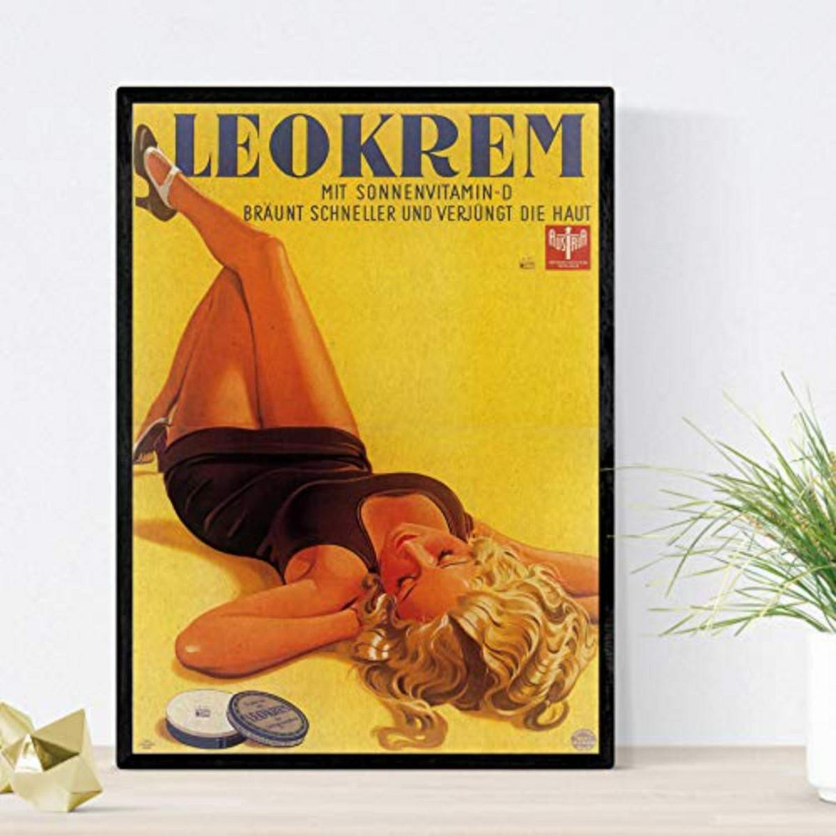 POSTER Set mit 4 Jahrgang Anzeigen mit Frauen A4 Rahmenlos - Klar, Papier (29.7/3cm) - Nacnic