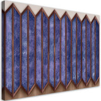 WANDBILD buntes 3d fenster - Blau, Textil (60/40cm) - Feeby