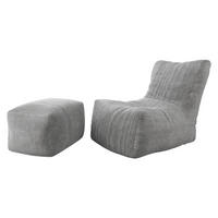 SITZSACK SET Rest und Easy Cord - Grau, Textil (80/90/100cm) - MIRJAN24