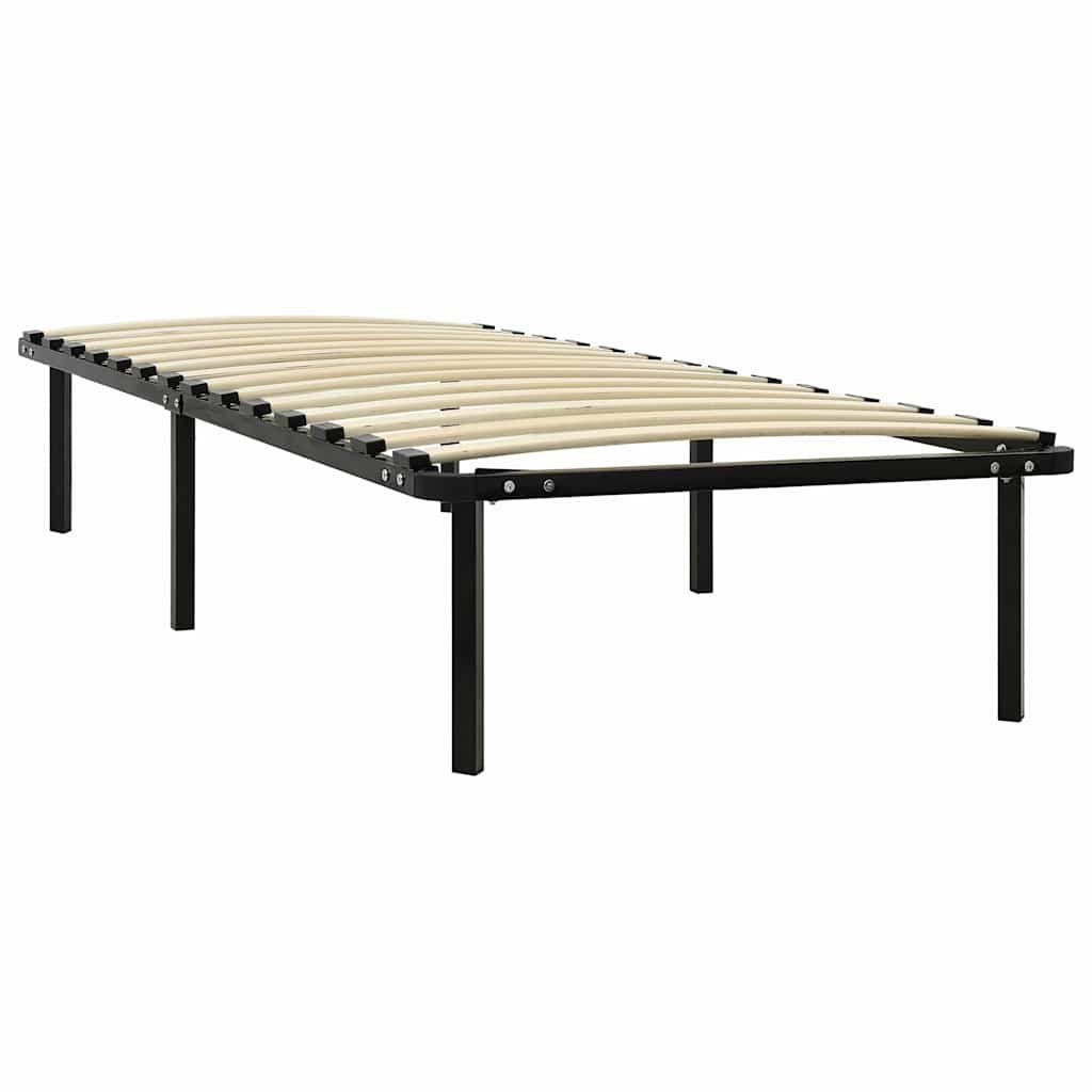 METALLBETT Herman 90/200 cm - Schwarz, Metall (90/200cm) - Nettlife