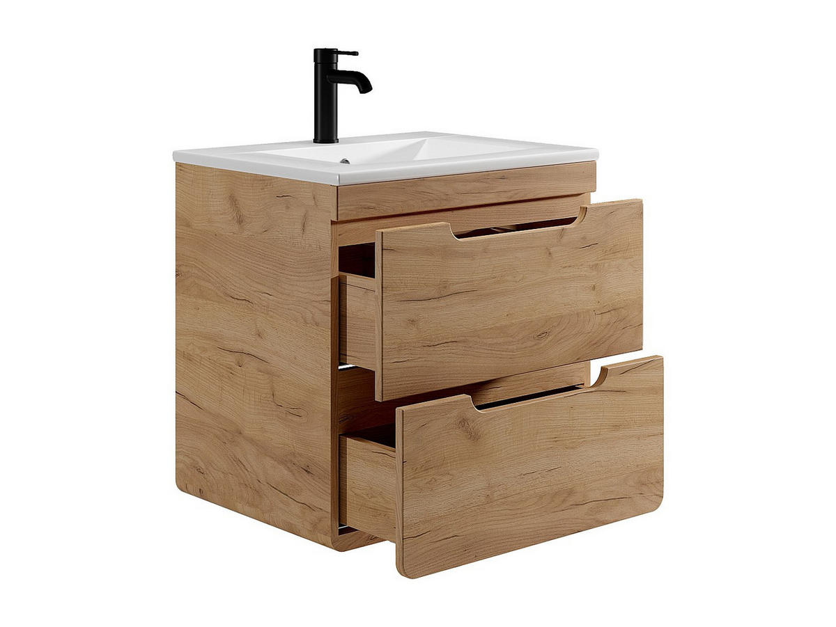 EINZELWASCHTISCH - 60 cm x 46 cm - Holz, Platte - Naturfarben Hell - ARUBA - Naturfarben, Holz (60/59/46cm) - Vente-Unique