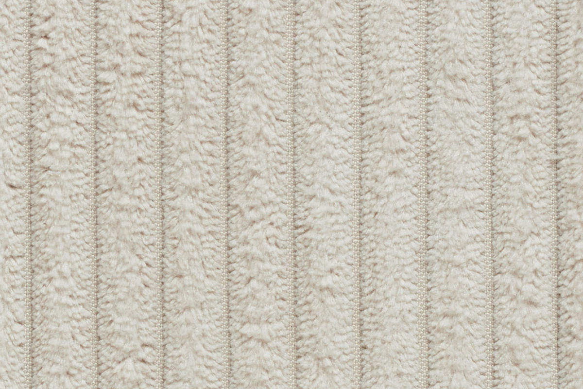SOFA 3-SITZER MADELINE Cremeweiß Cord - Creme/Schwarz, Textil (290/85/127cm) - KAWOLA