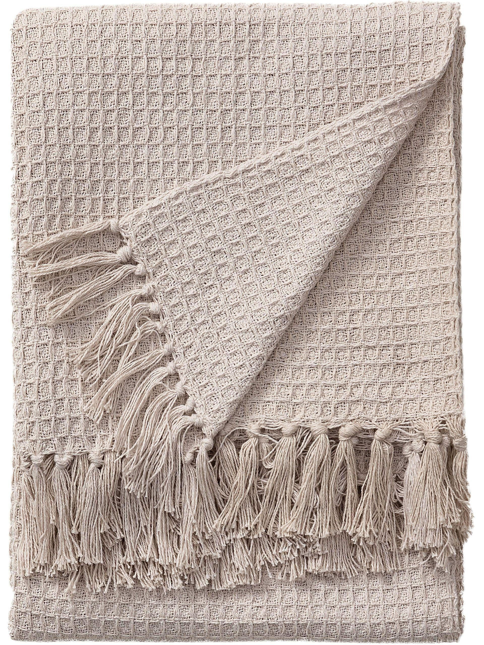 BAUMWOLLDECKE Amalia Ivory 125x150 cm - Creme, Textil (125/150cm) - benuta Pure