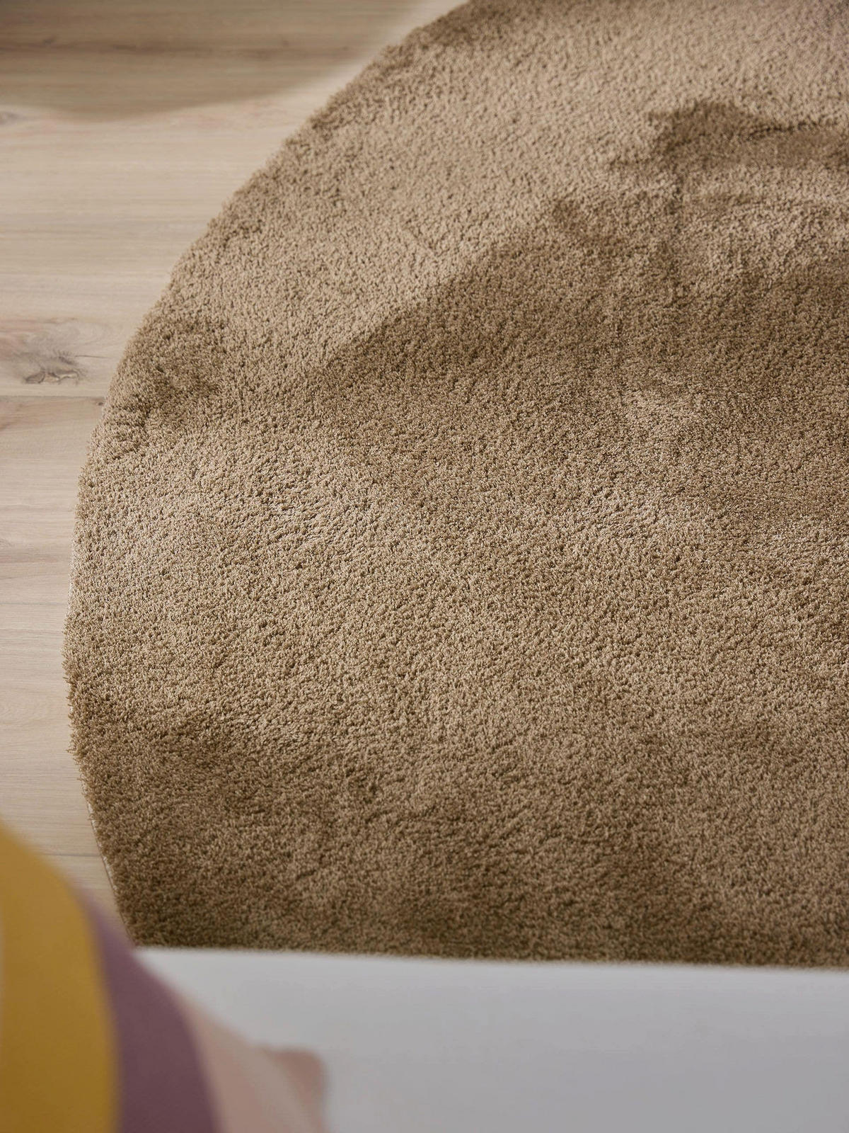 HOCHFLORTEPPICH rund Soda Beige ø 120 cm rund - Beige, Textil (120/120cm) - benuta Nest