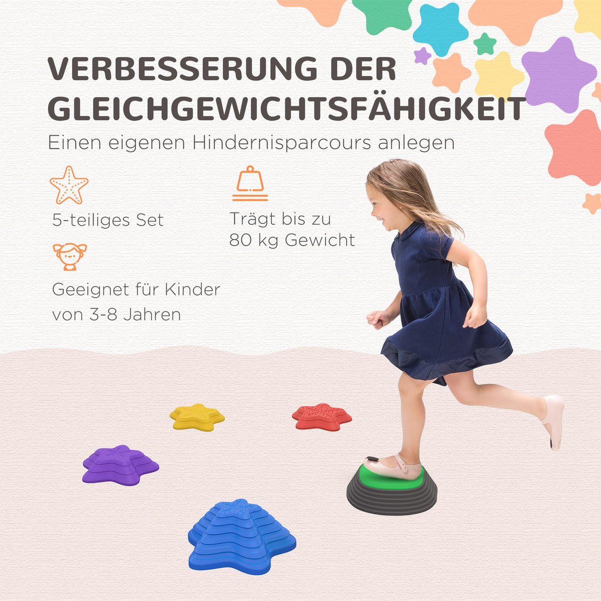 FLUSSSTEINE, Kunststoff, Mehrfarbig, 36,5L x 36,5B x 16H cm - Multicolor, Kunststoff (36.5/16/36.5cm) - ZONEKIZ