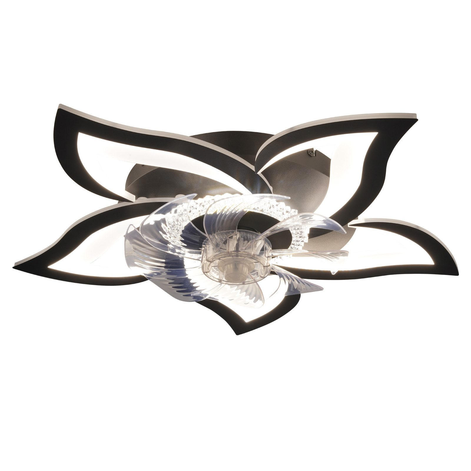 STROPNI ventilator Ettlingen II, 62x62x15 cm - črna, umetna masa (62/62/15cm) - Nettlife