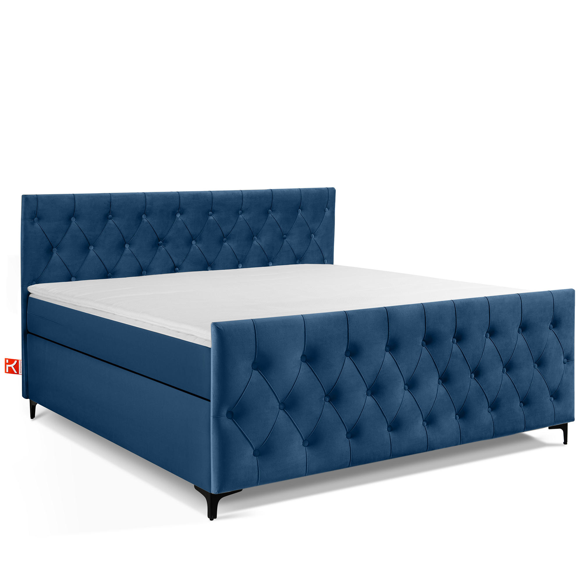 POLSTERBETT ARDEA, Marineblau - Schwarz/Dunkelblau, Holz/Holzwerkstoff (180/200cm) - KONSIMO®