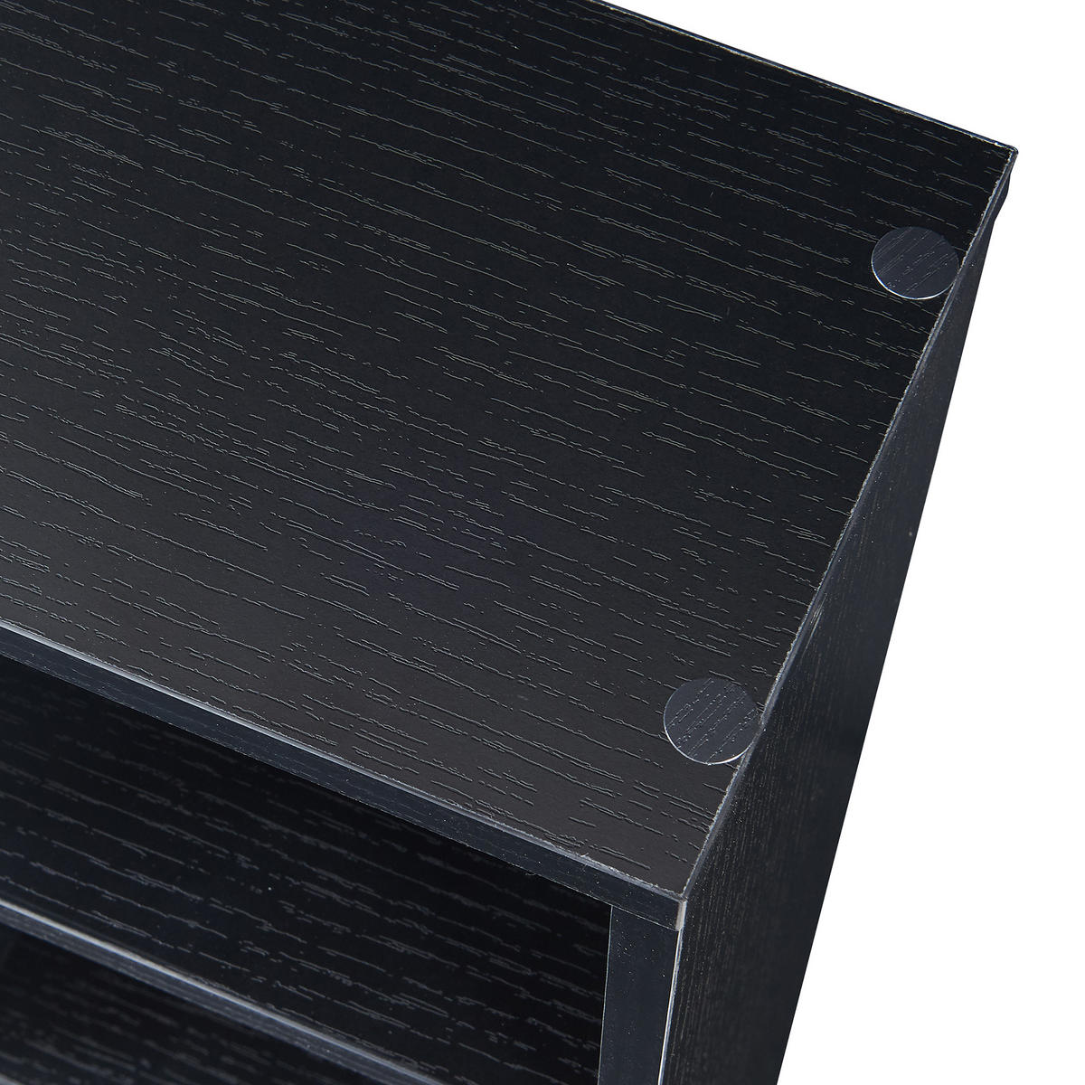 REGÁL NA CD Høyset - černá, kompozitní dřevo (20/175/20cm) - [en.casa]