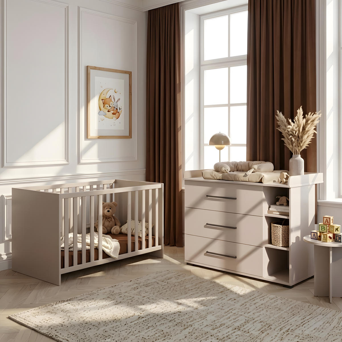 BABYBETT Essentials Cashmere - Hellbraun, Holz/Holzwerkstoff (70/140cm) - arthur berndt