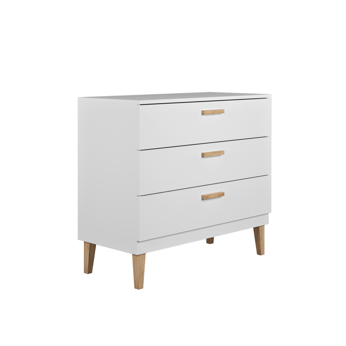 KOMMODE KUBI Weiß 100/90/47 - Weiß, Holzwerkstoff (100/90/47cm) - RAUMHIRSCH FURNITURE