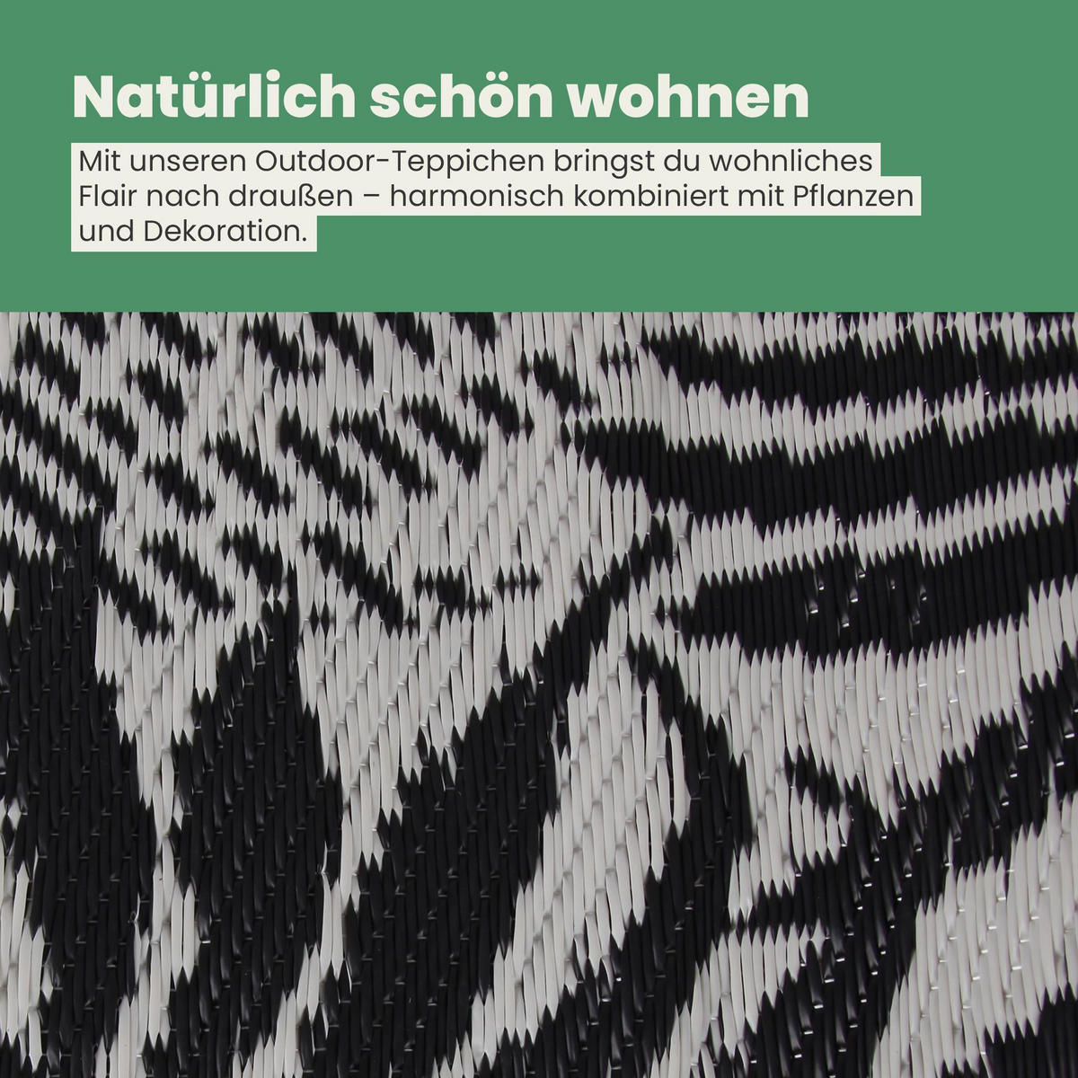 OUTDOORTEPPICH recycelt 120x180 cm Farn - Hellgrau, Kunststoff (120/180cm) - Bestlivings