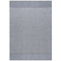 TEPPICH Outdoor Flachgewebe Retro-Design Polypropylen Balkon Grau Läufer 80x250 - Grau, Textil (80/250cm) - KADIMA DESIGN