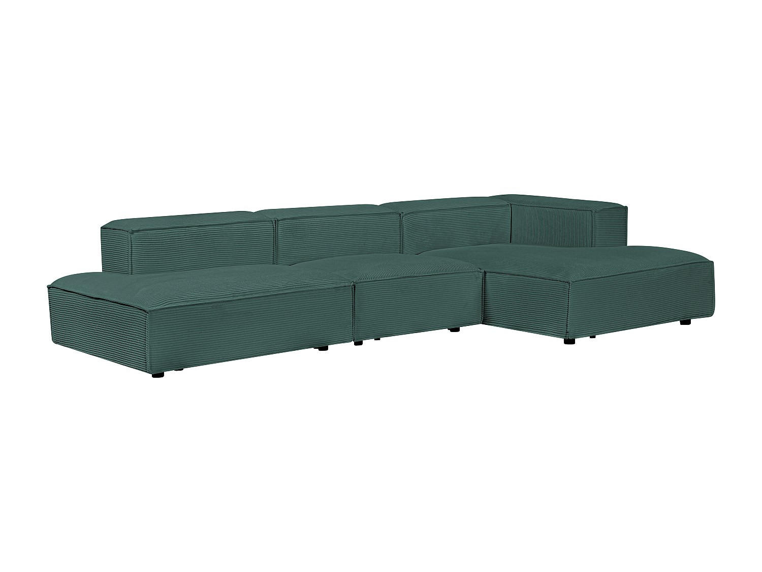 MODULIERBARES Sofa - 4 Personen - samt - grün Ruzolo - Grün, Textil (330/67/169cm) - Vente-Unique