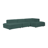 MODULIERBARES Sofa - 4 Personen - samt - grün Ruzolo - Grün, Textil (330/67/169cm) - Vente-Unique