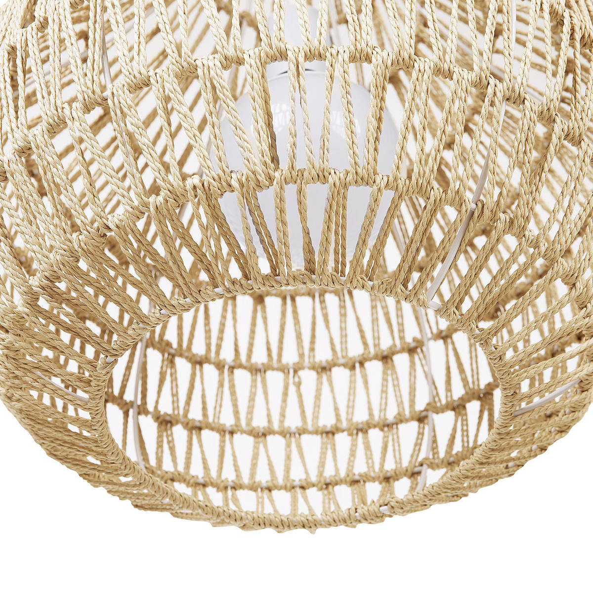 HÄNGELEUCHTE Molopo 40/40/167 cm - Beige, Papier (40/40/167cm) - Beliani