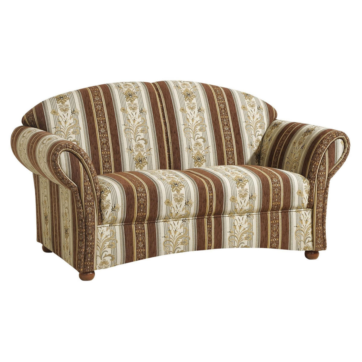 SOFA 2-Sitzer Kama Bezug Chenille Buche nussbaum dunkel / braun - Braun, Kunststoff (151/85/81cm) - 58aufmkessel