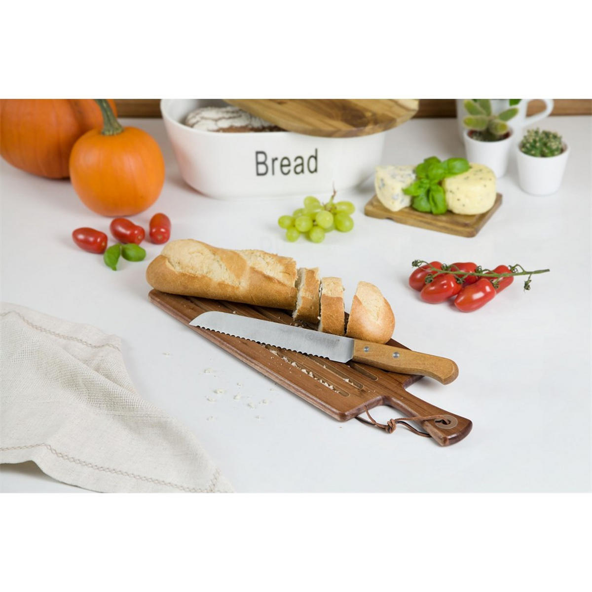 SCHNEIDEBRETT Braun 46/14.5/1.3 cm 93602 - Braun, Holz (14.5/46cm) - Kassel 