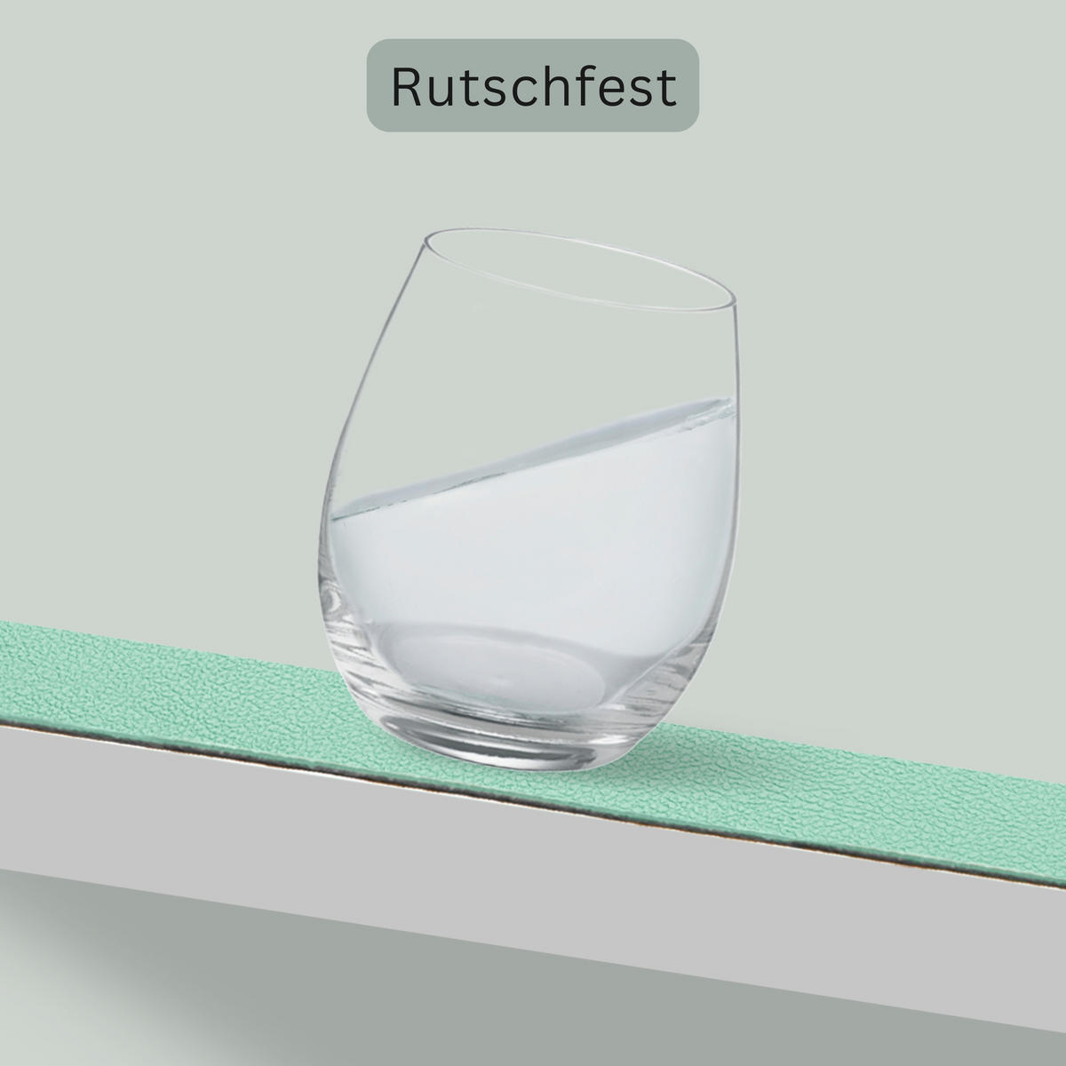 TISCHSET - Kunstleder - Doppelseitig - Grau/Mint - Organisch - 44x37cm - 12 Stück - Mintgrün, Kunststoff (44/37cm) - Sänger