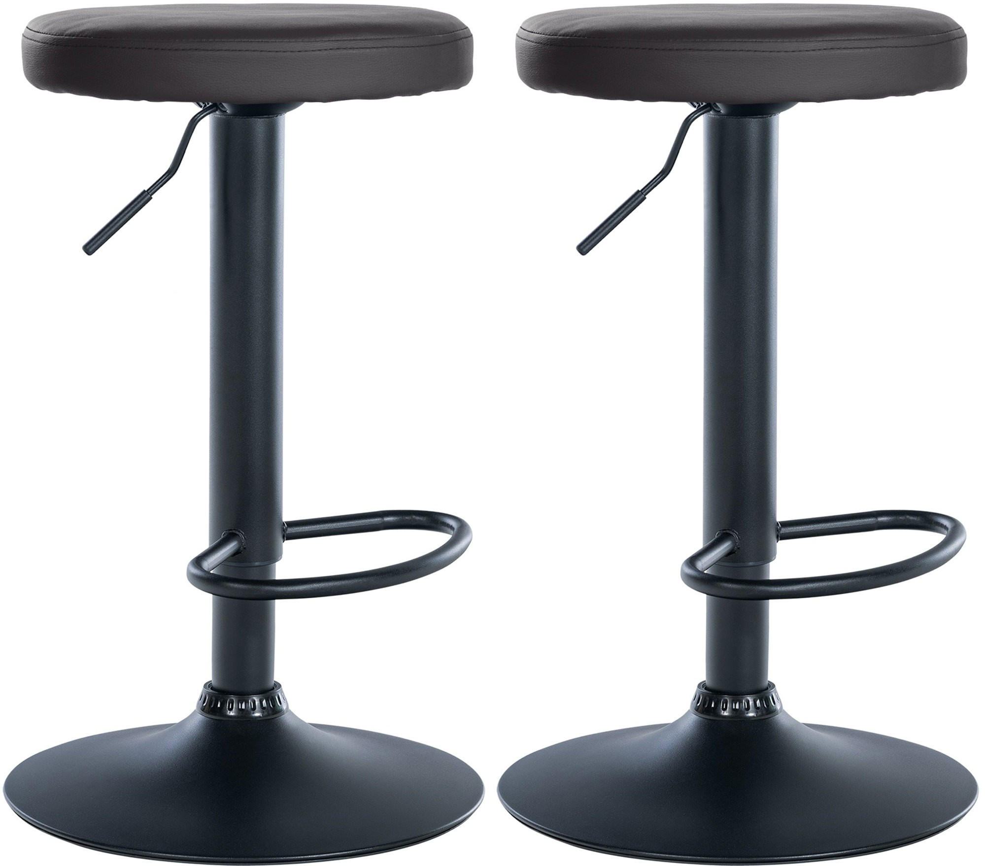 furnicato Barhocker Schwarz 38.5x60x38.5 cm