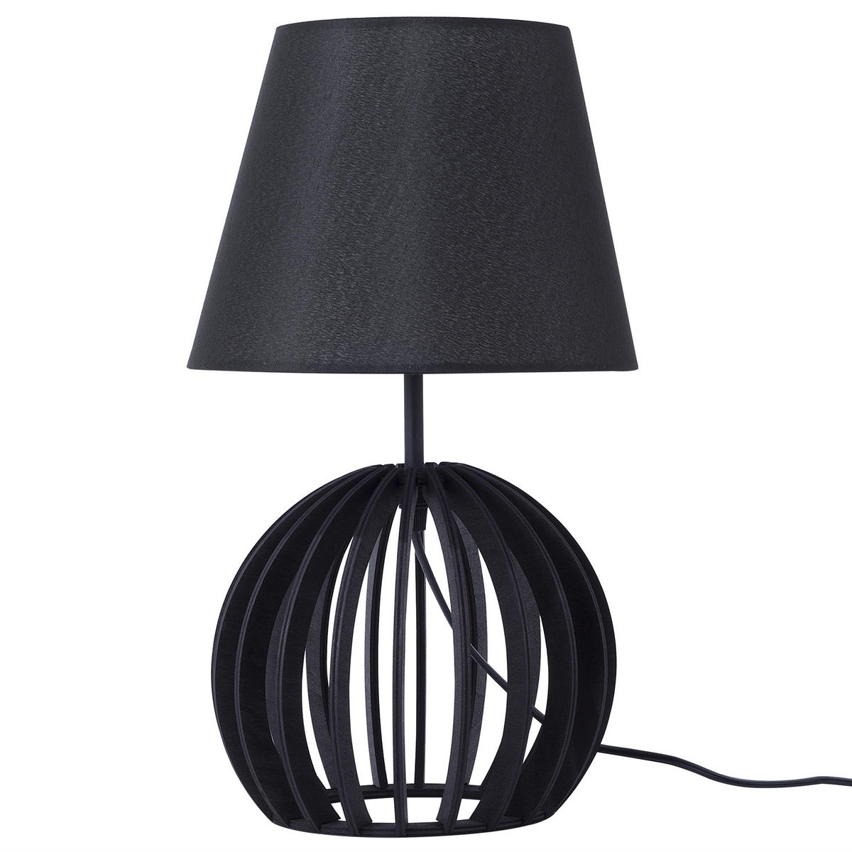 TISCHLAMPE Samo 22/22/41 cm - Schwarz, Holzwerkstoff (22/22/41cm) - Beliani