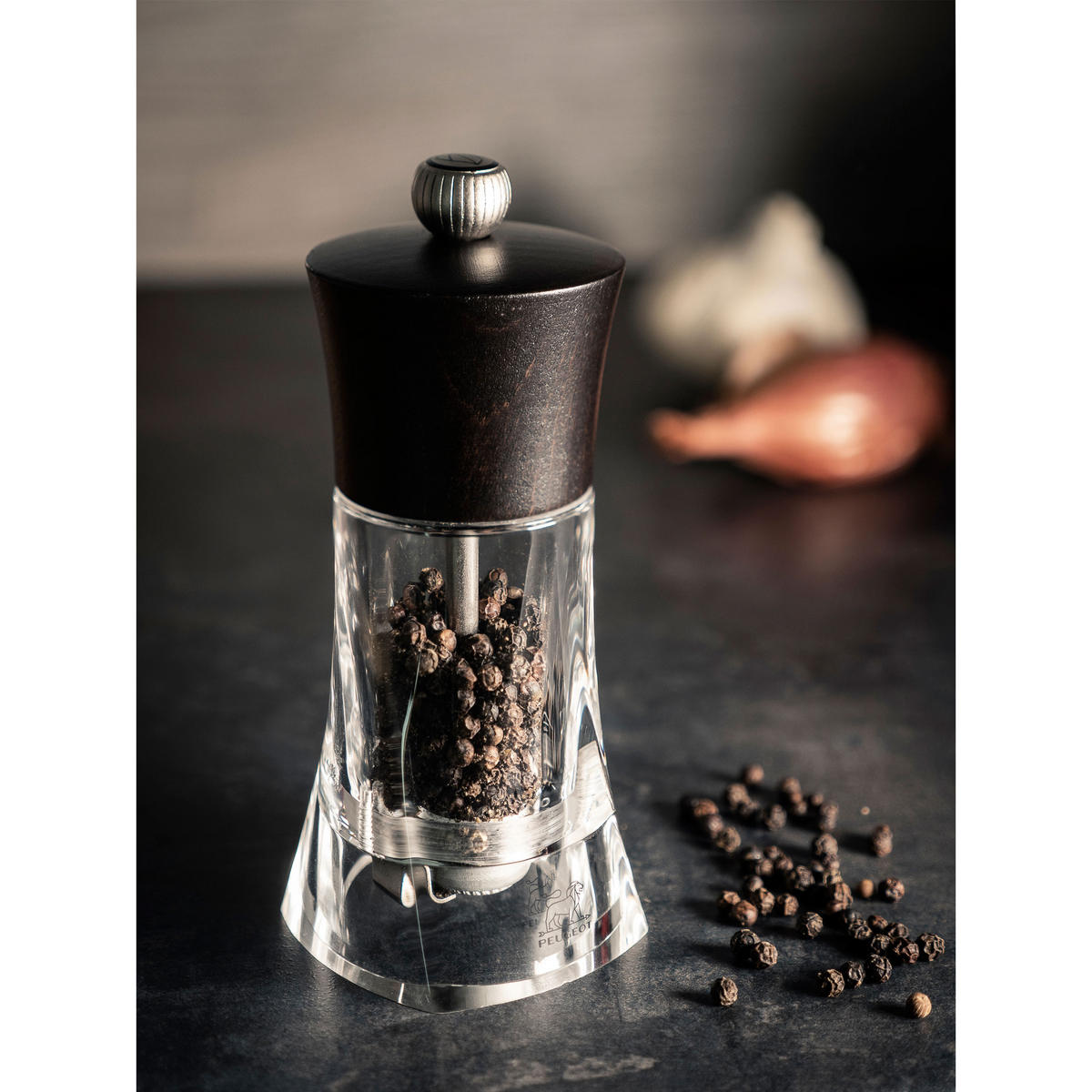 PFEFFERMÜHLE Oleron 14cm Buchenholz Schokolade Stahlmahlwerk - Braun, Kunststoff (7/14/7cm) - PEUGEOT