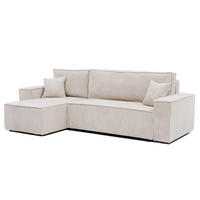 ECKSOFA Paris mit Schlaffunktion Cord - Beige, Textil (244/155cm) - Idohome