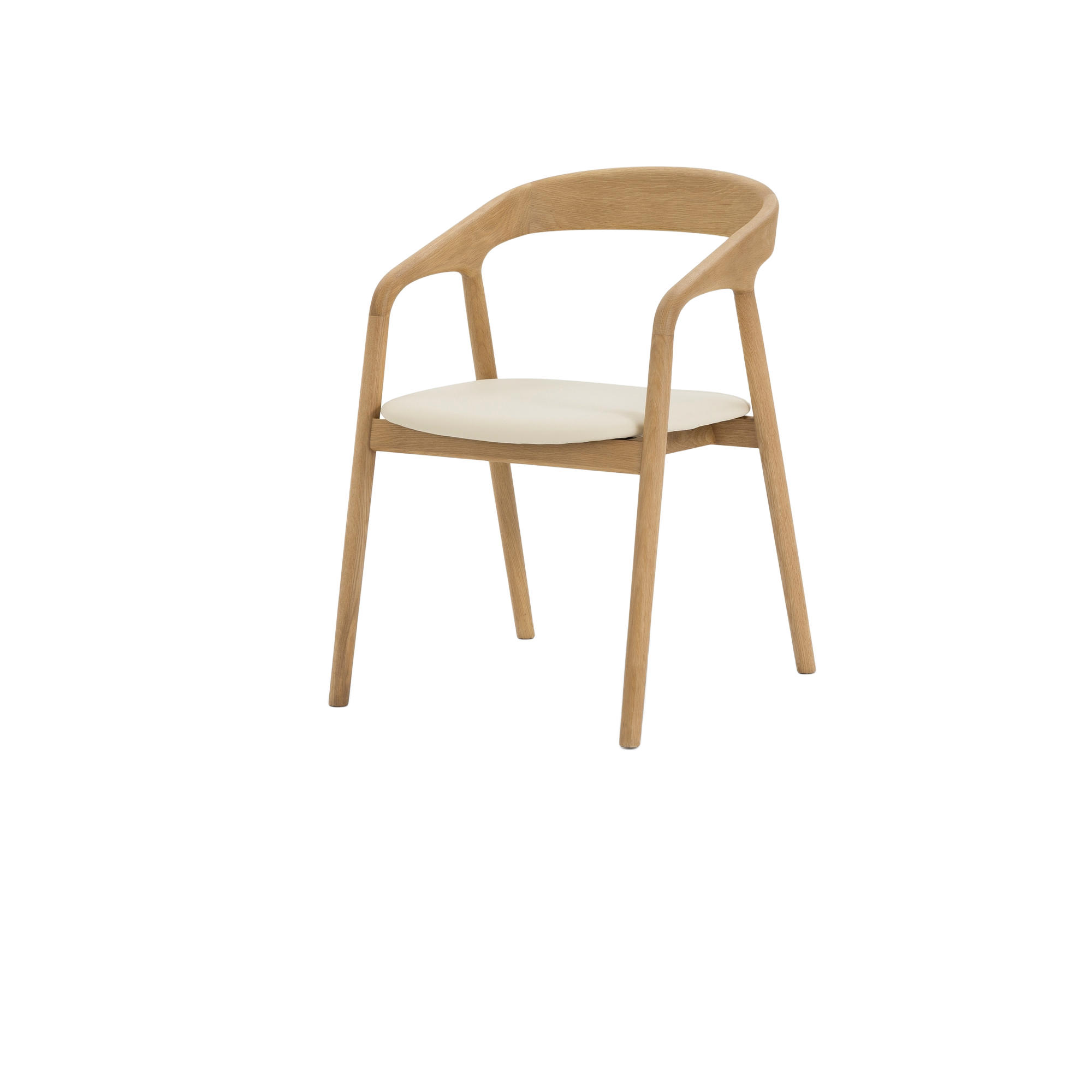 Woodek Armlehnenstuhl Beige 53x80x62 cm