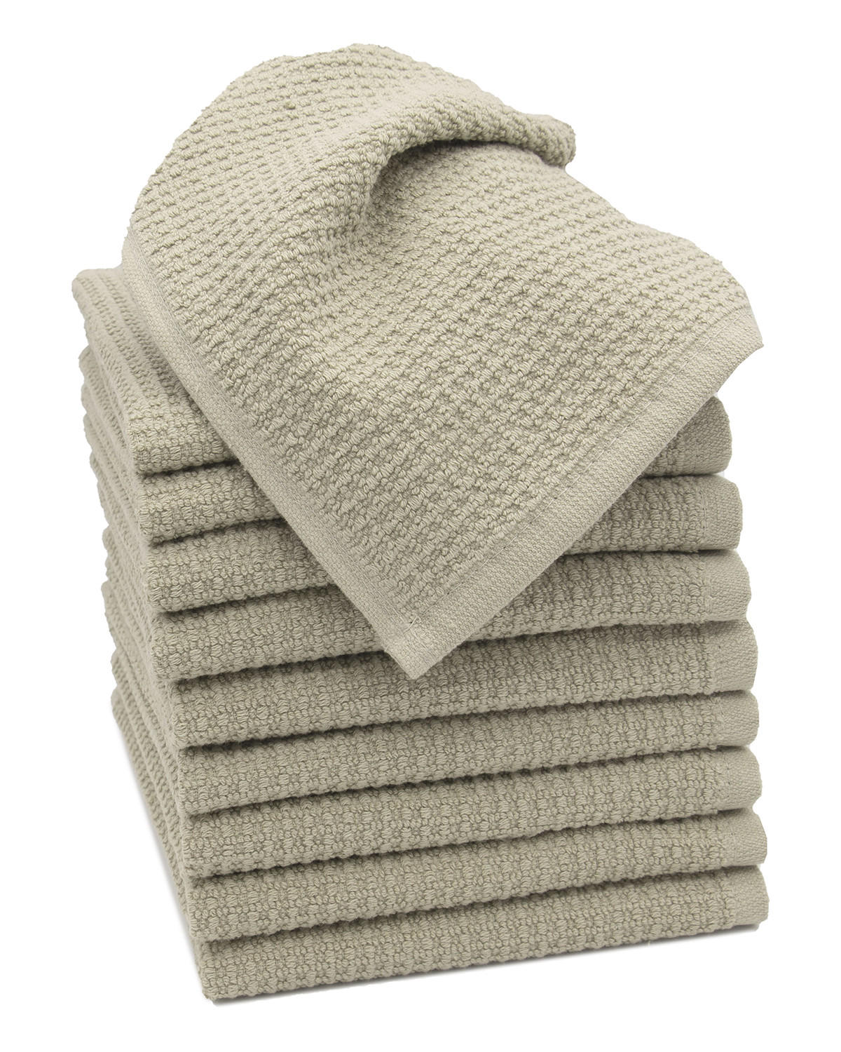 SEIFTÜCHER, 10er-Set, 30x30 cm, 100% Baumwolle, Grau - Grau, Textil (30/30cm) - Zollner