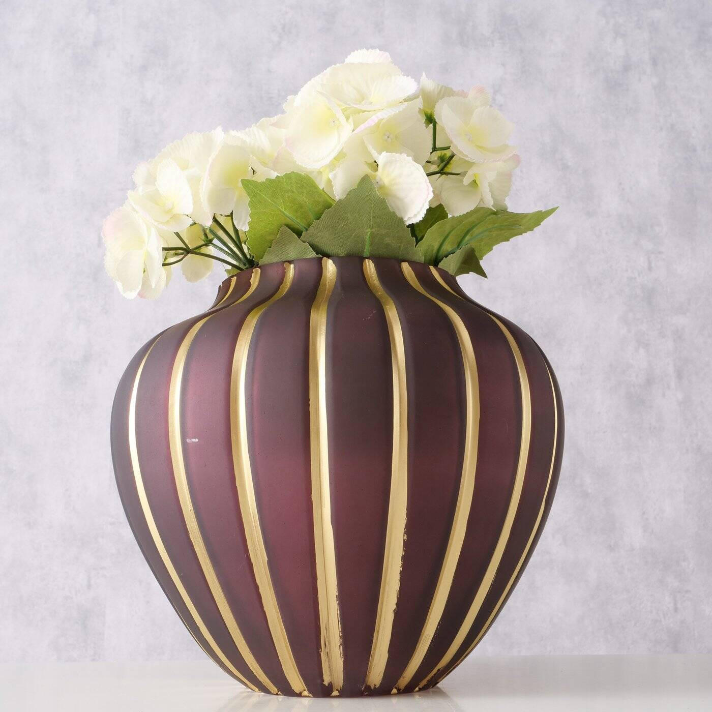GLASVASE Keana - Weinrot, Glas (25/23cm) - Boltze Home