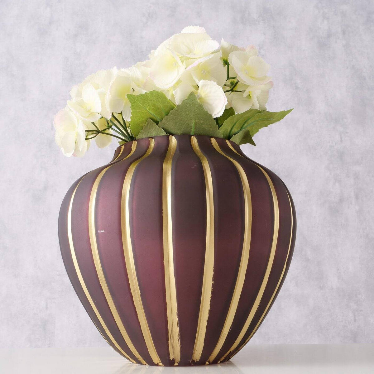 GLASVASE Keana - Weinrot, Glas (25/23cm) - Boltze Home