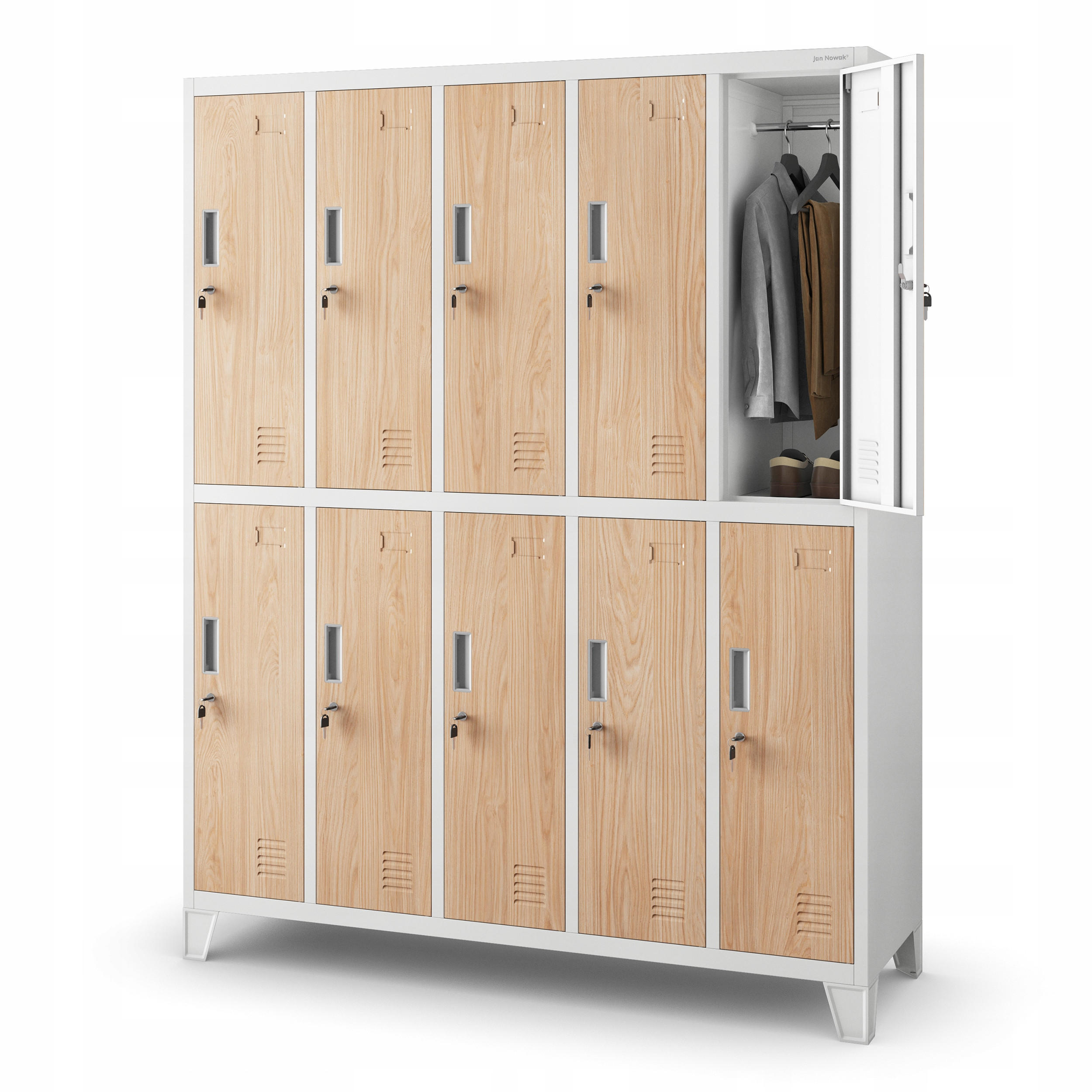 Jan Nowak Schliessfachschrank Beige 136x172x45 cm