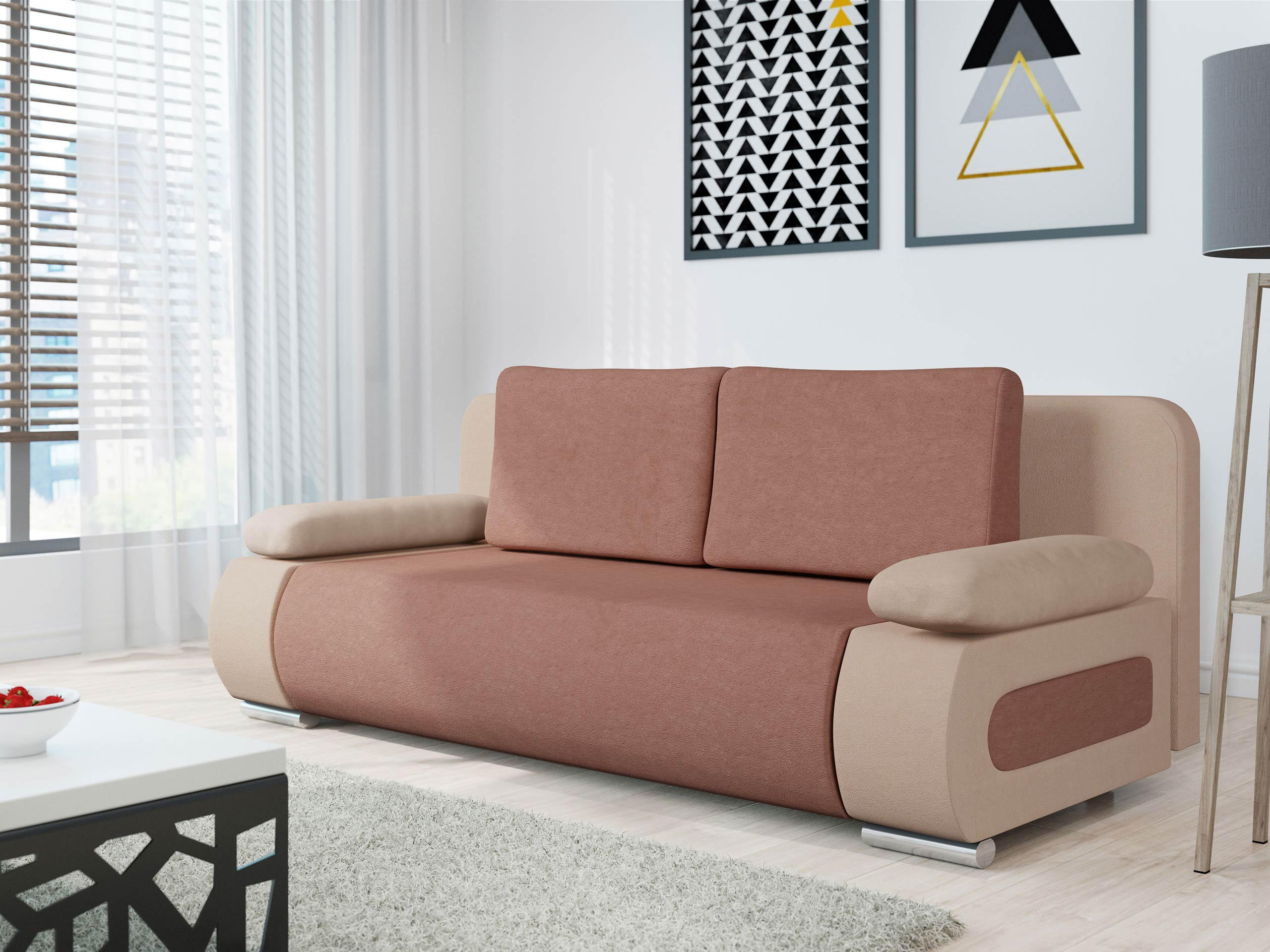 SCHLAFSOFA Emma - Rosa, Holz/Kunststoff (200/77/92cm) - MIRJAN24