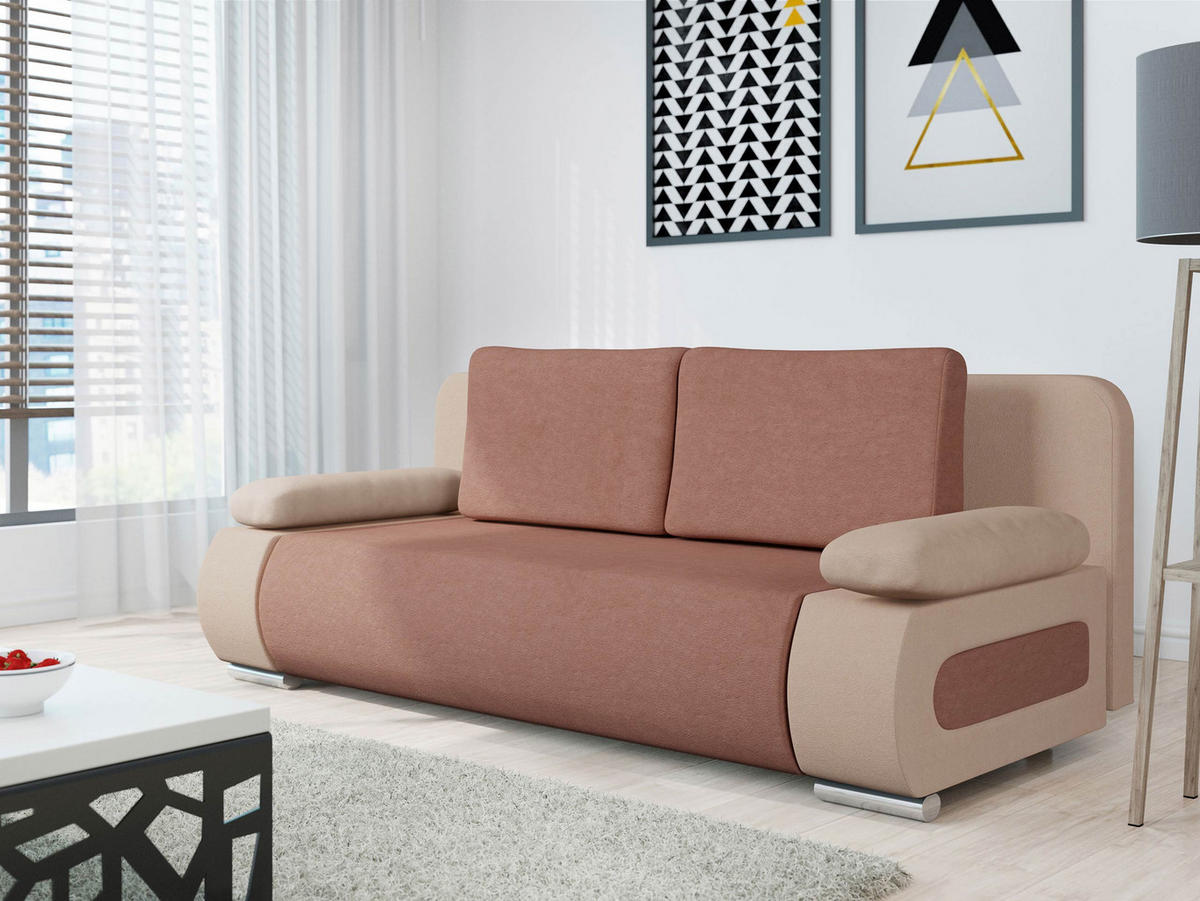 SCHLAFSOFA Emma - Rosa, Holz/Kunststoff (200/77/92cm) - MIRJAN24