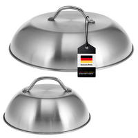 BURGERHAUBEN 2er-Set, silber, Edelstahl - Edelstahlfarben, Metall (32/11.5/32cm) - bremermann